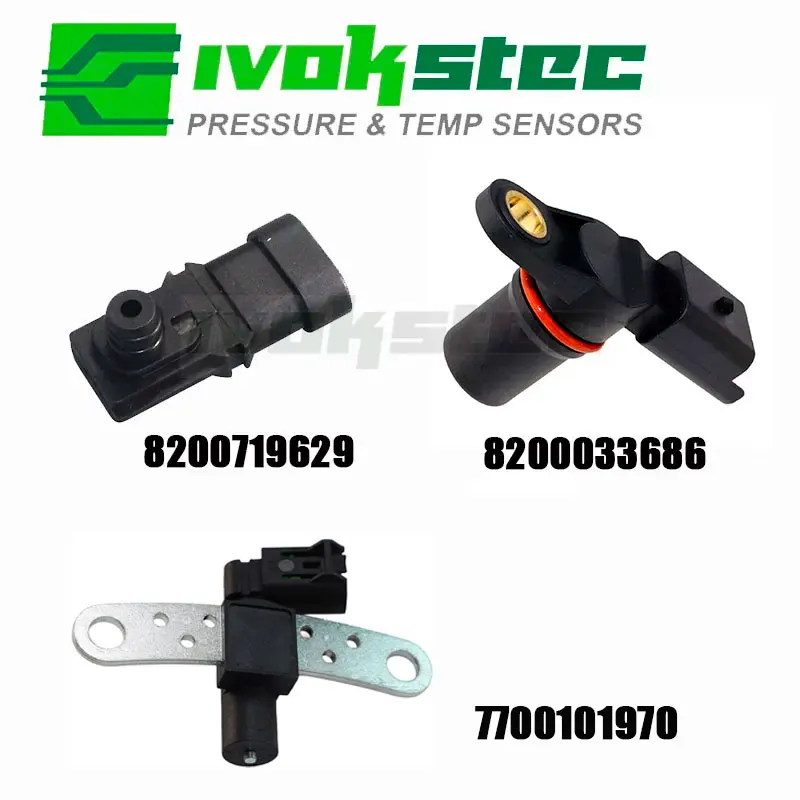 3 PCS Map + Crankshaft Camshaft Position Sensor 8200033686 7700101970 8200719629 For Renault Clio Megane Kangoo Scenic Laguna