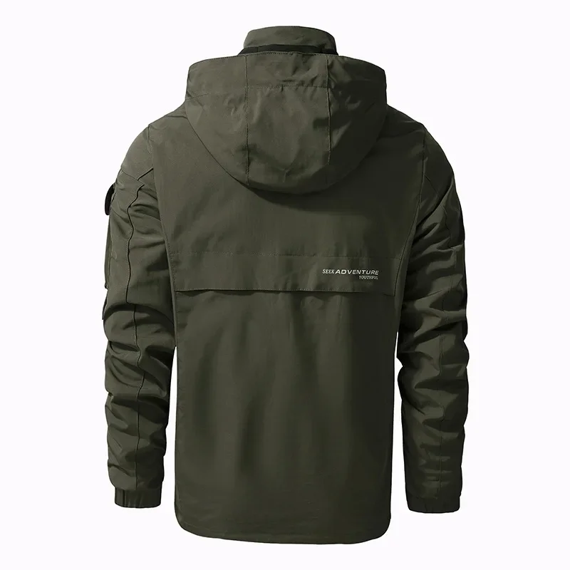 Casual Jackets For Men's Techwear Windproof Black Green Military Bomber Cargo 2024 Spring Autumn Clothing Oversize 6XL 7XL 8XL