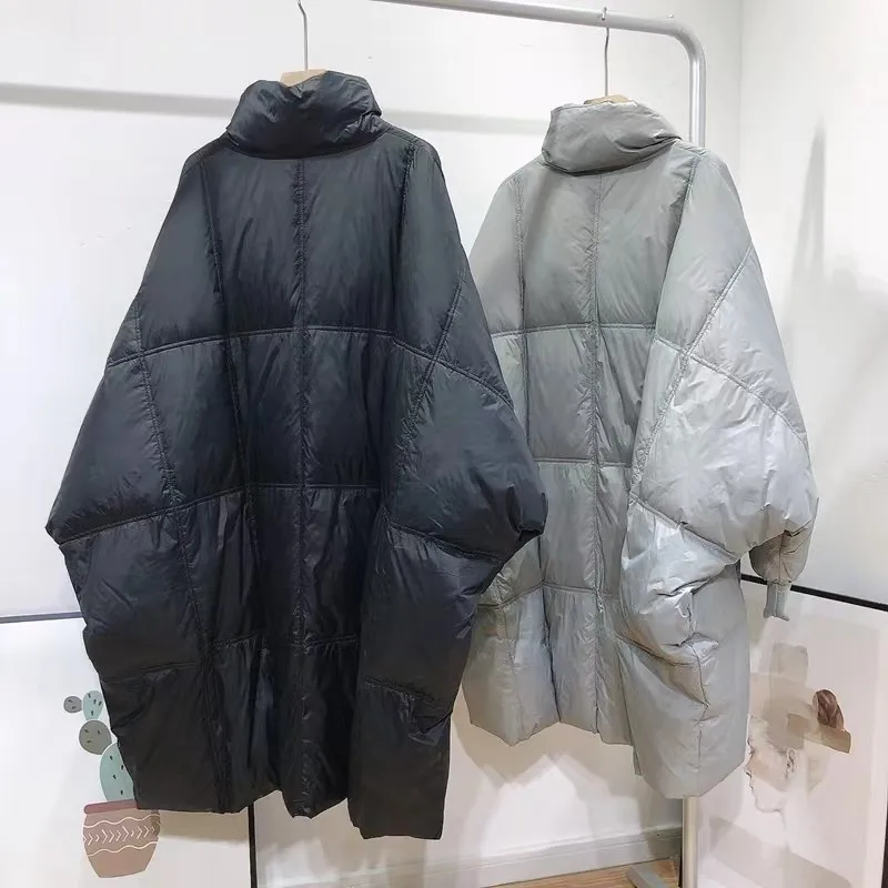2025 Winter New Women's Down Jacket Loose Commuting Windproof Stand Collar Warm Oversized Down Jacket