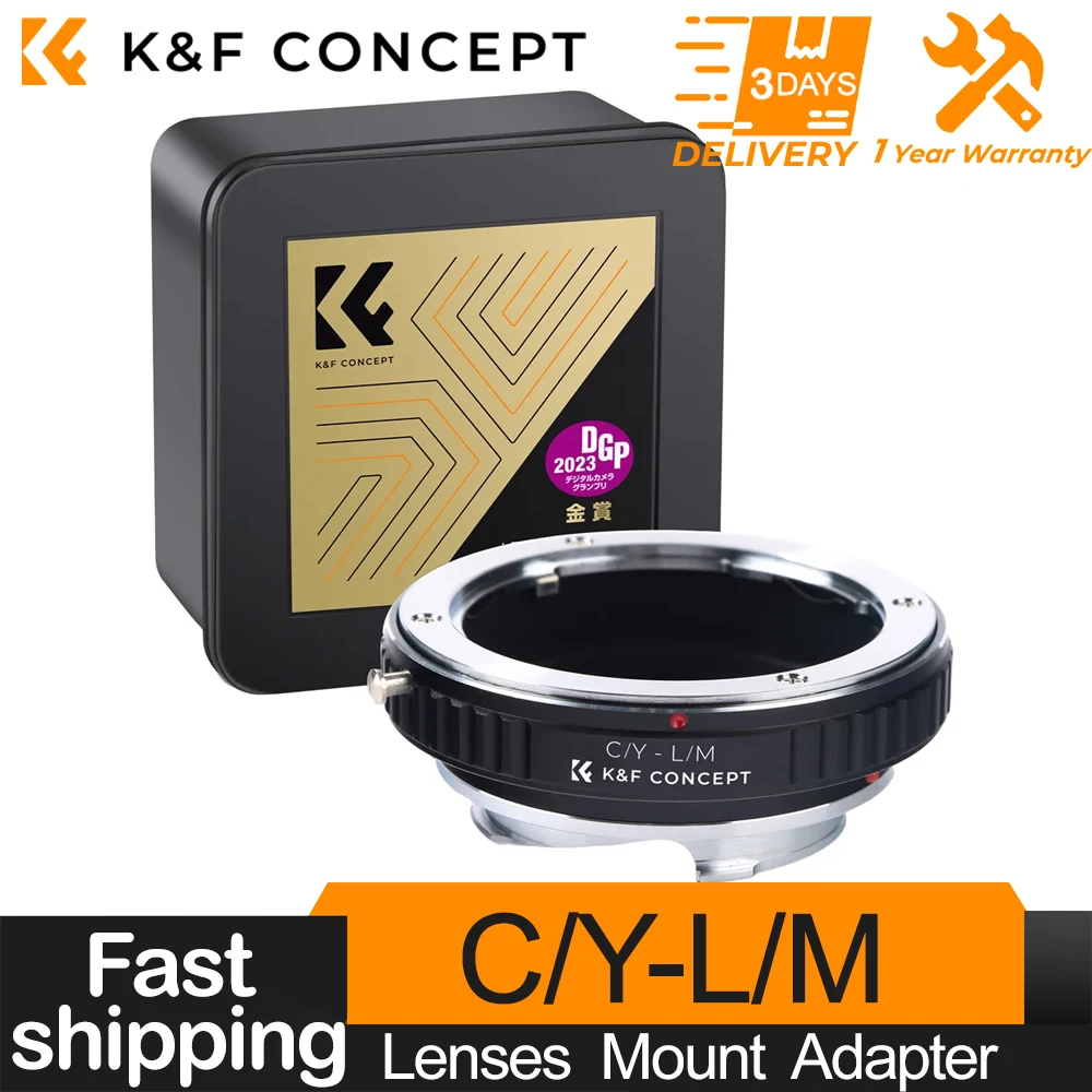 

K&F Concept High Precision Lens Adapter Ring C/Y CY Contax Yashica Lens for Leica M LM Mount Adapter Ring for M9 M9P M8 M7 M6