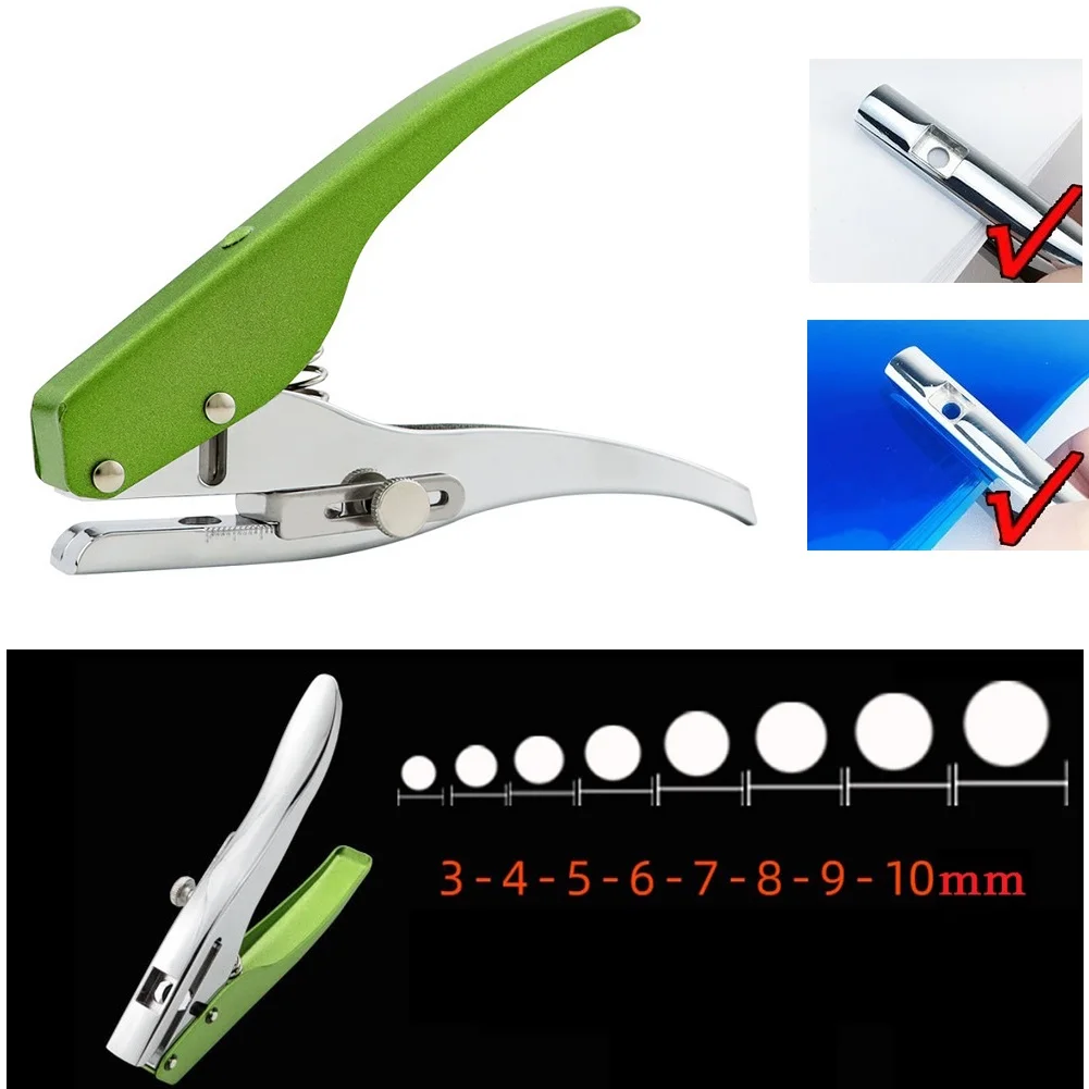 

3-10mm Hand-held Circle Round Single Hole Punch Woodworking Tool Leather Hole Punch -Hidden Hole Round Punch Pliers