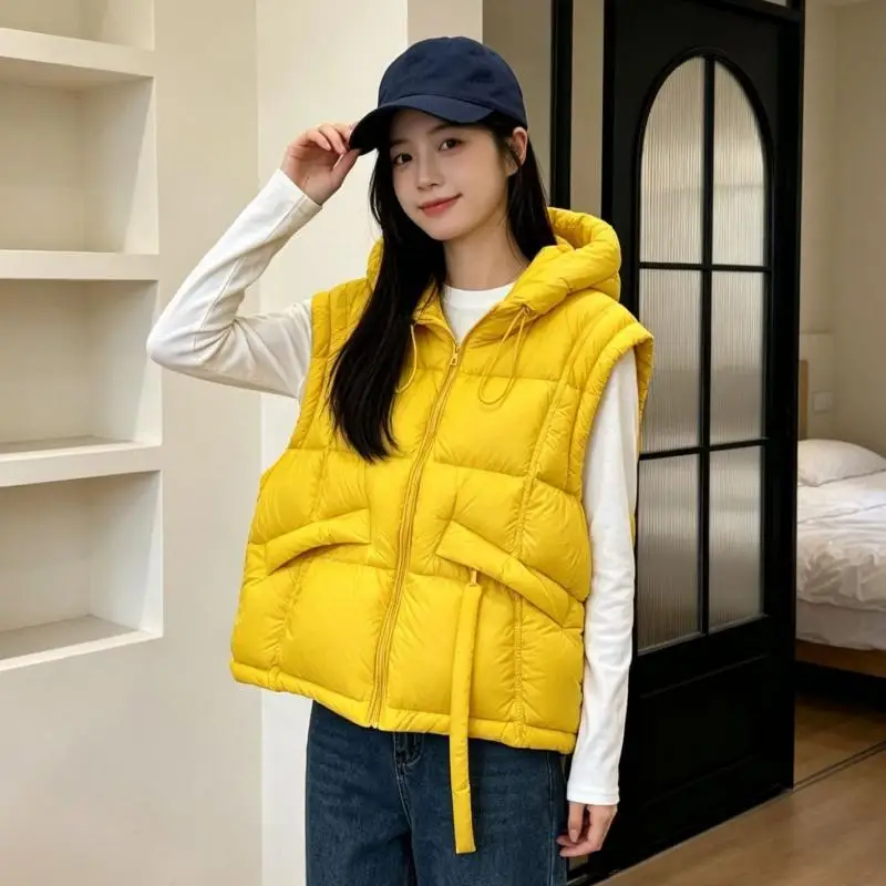 New Autumn Winter Fashion Women's Cotton Coat Vest Sweet Girl's Thick Warm Vest Comfortable Vest for Teenagers Soft Vest Jacket