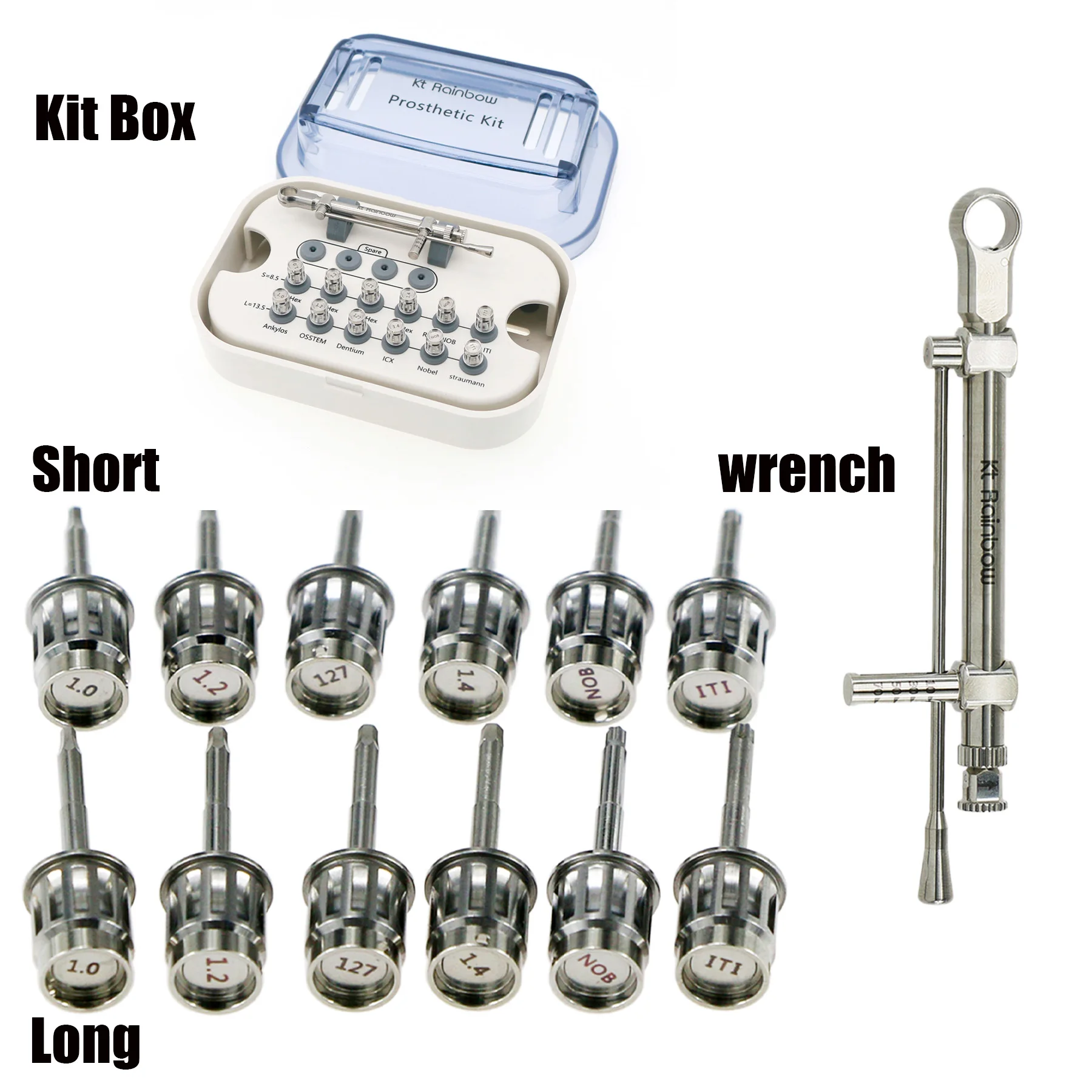 Dental Implant Screwdriver Universal Restoration Tools Kit Repair Torque Wrench Tool parts 10-70NCM