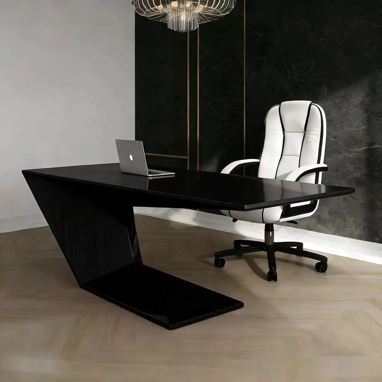 

bcModern Premium feel Office desk Baked lacquer process Three-dimensional line design Minimalist style Customizable*