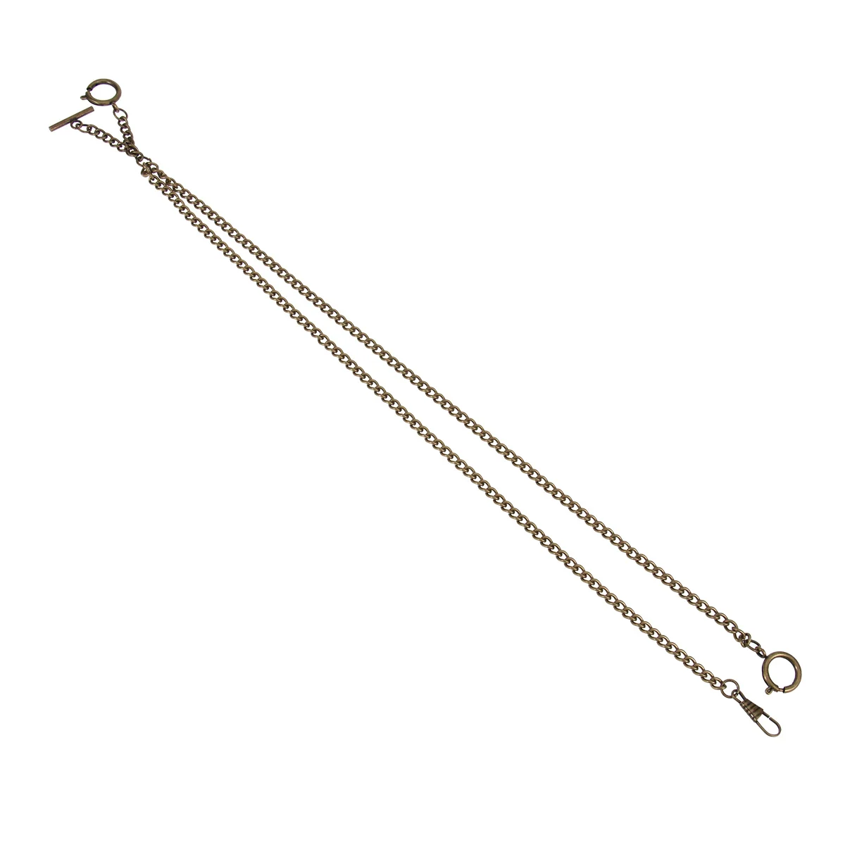

Classic Bronze Metal Pocket Watch Chain Total Length 44cm Retro Style Heavy Duty Claw Closure Chain for Watch Holder Jean Belt
