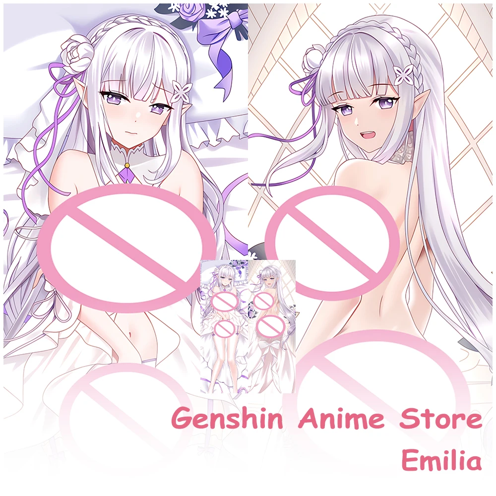 

Emilia Anime Dakimakura Otaku Pillowcase Double Side Re Zero Hugging Body Pillowcase Cushion Cover Bedding Decor