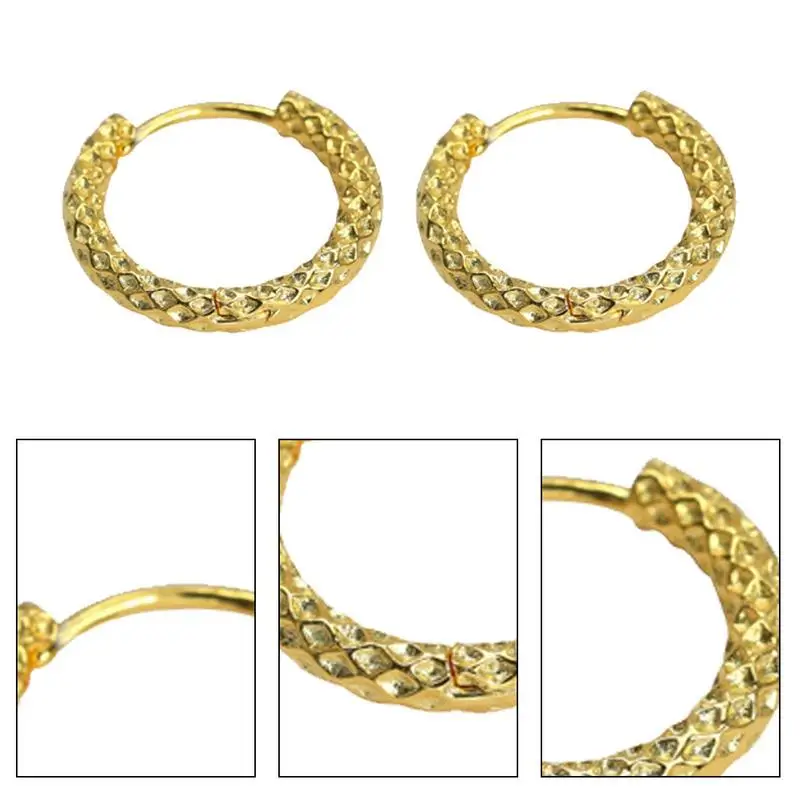 Classic Gold Hoop Earrings Ear Buckle For Women Trendy Gold Color Small Chunky Circle Hoop Earrings Jewelry Accessories