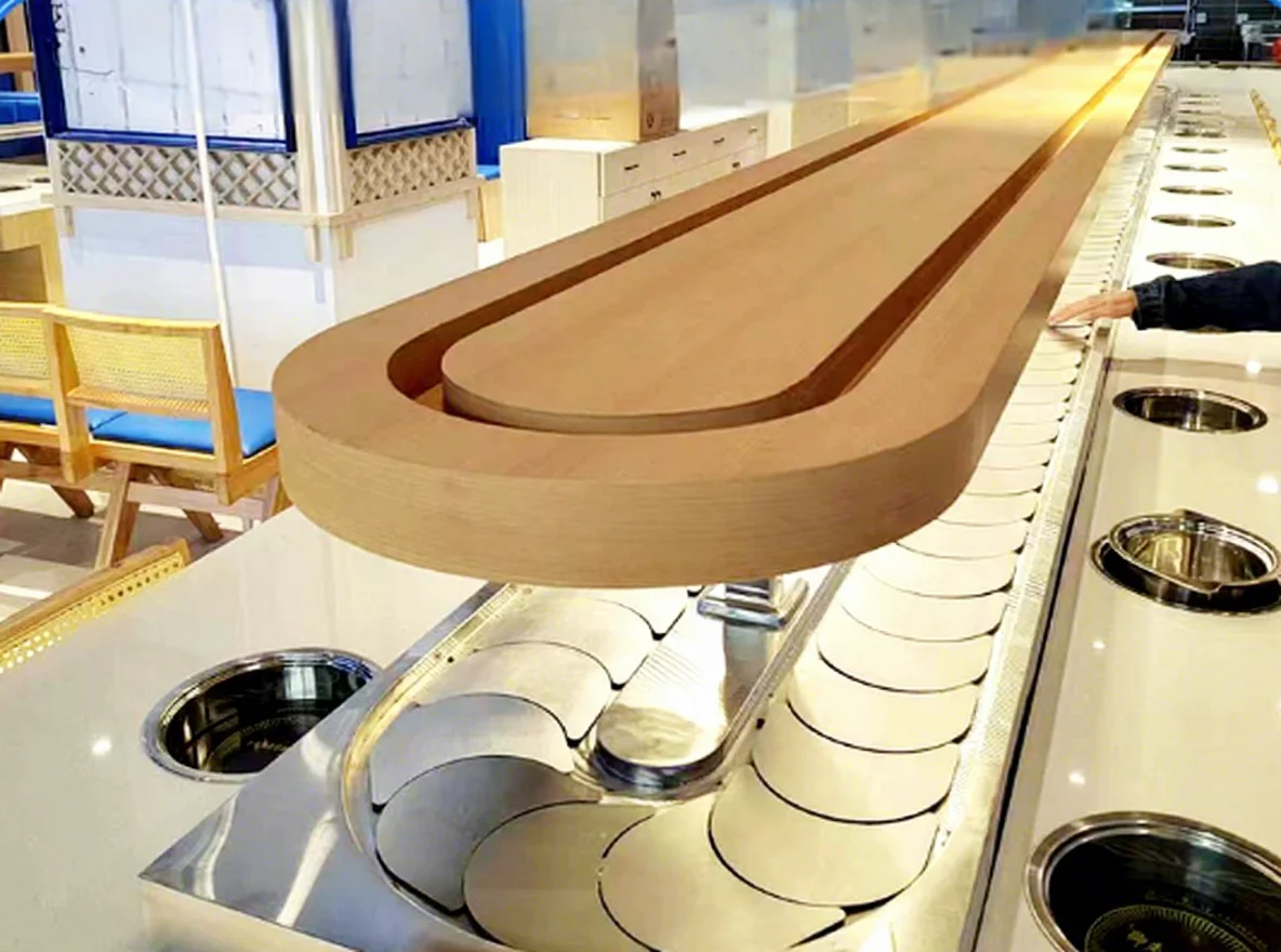 Commercial Automatic Sushi Conveyor Belt System for  Kaiten Sushi Restaurant