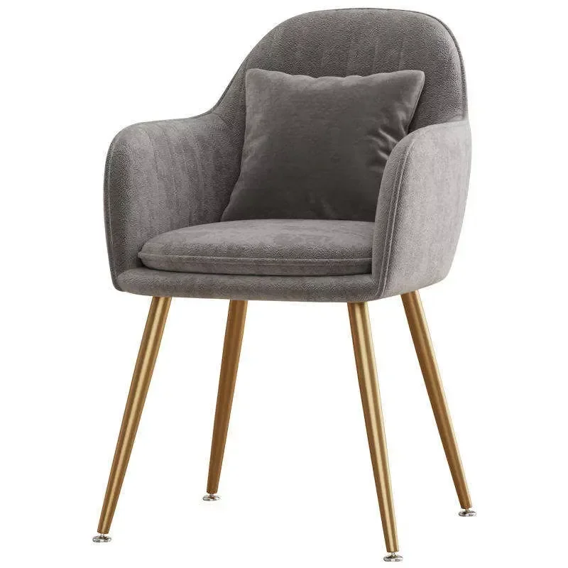 High Quality Comfortable Dining Chair Modern Design Cafe Negotiation Chair with Armrest Back Fabric Dining Chair