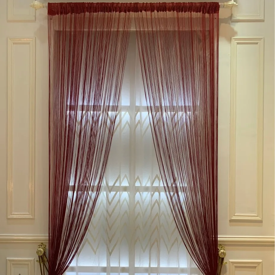 Thread curtains 3mx2.8m Door curtain window treatment Room divider