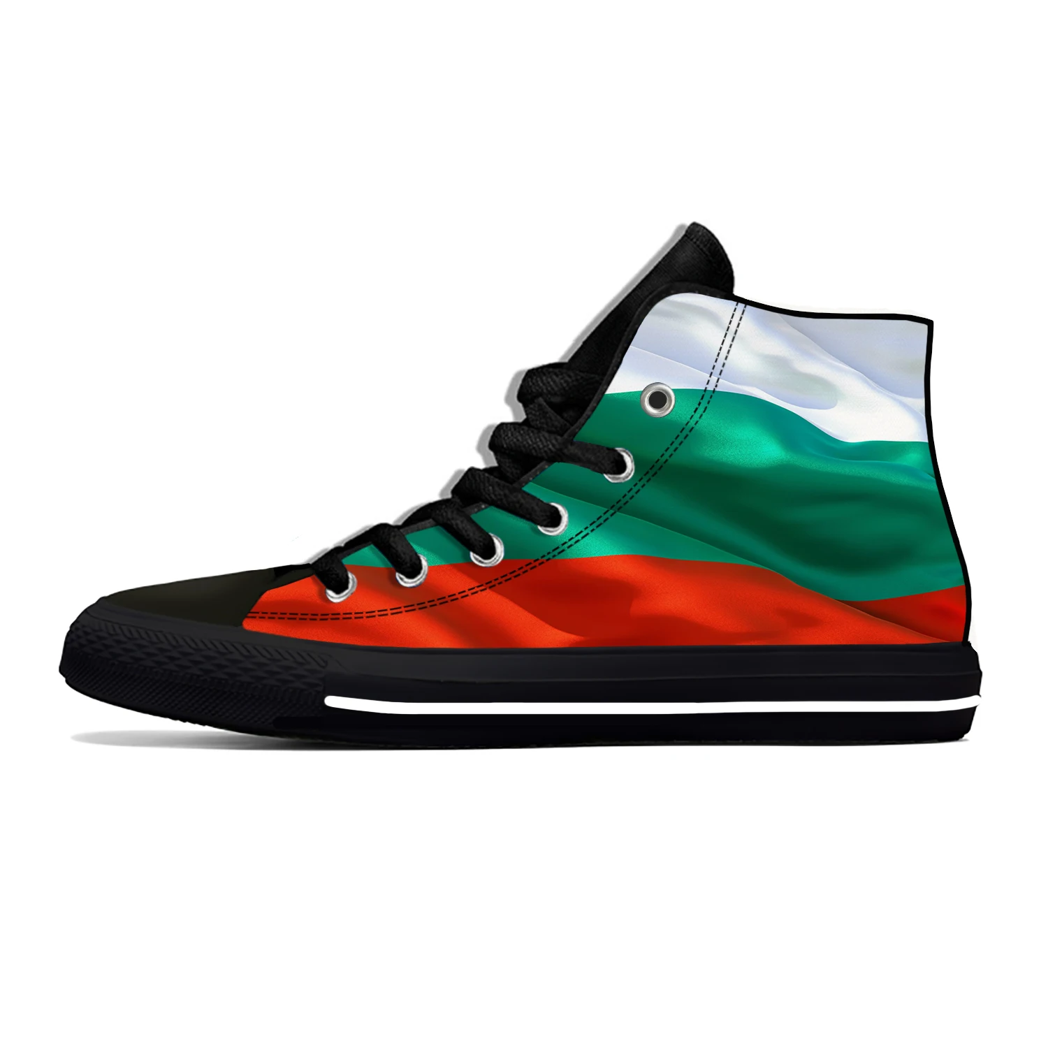 Hot Bulgaria Bulgarian Flag Republic Patriotic Funny Casual Shoes High Top Lightweight Men Women Sneakers Breathable Board Shoes