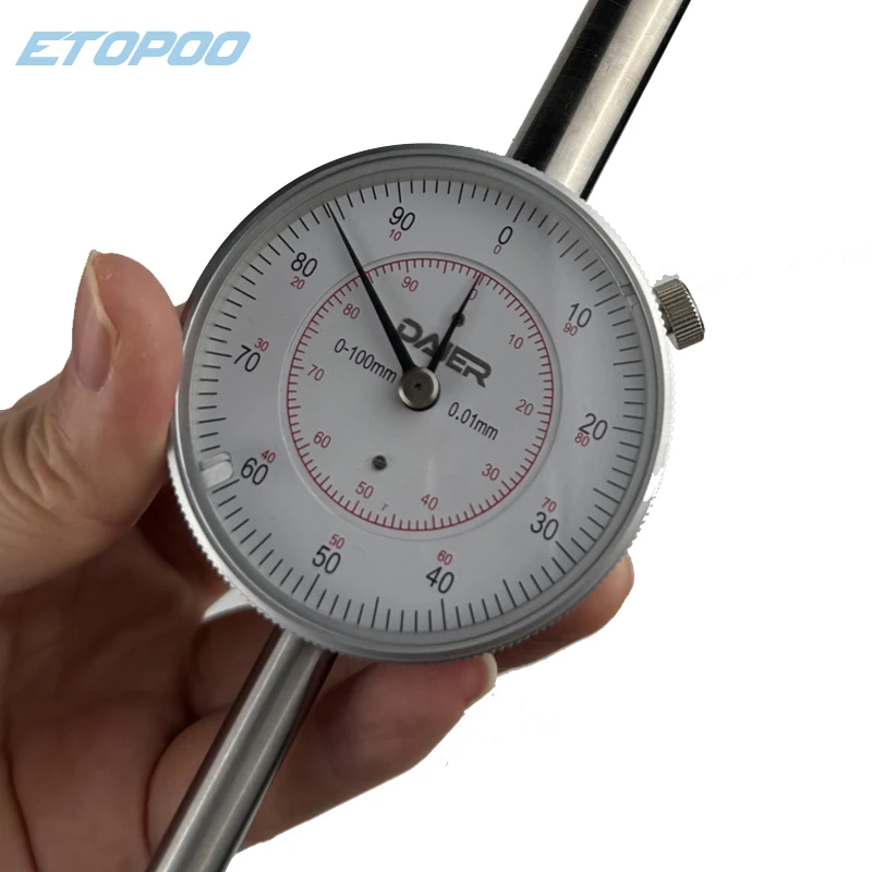 0-100mm/0-50mm 0.01mm Large Dial Indicator White Dial 0-100mm/0-50mm Reading large size indicator level gauge measuring tools