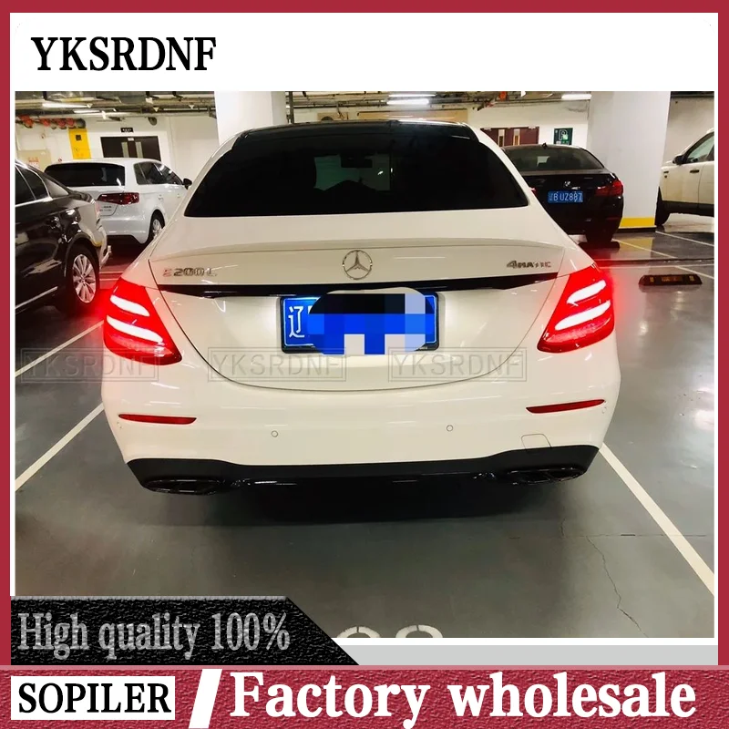 For Mercedes Benz W213 AMG 2015-2018 ABS Spoiler Car Tail Wing Decoration Rear Trunk Spoiler For Mercedes W213 E Class