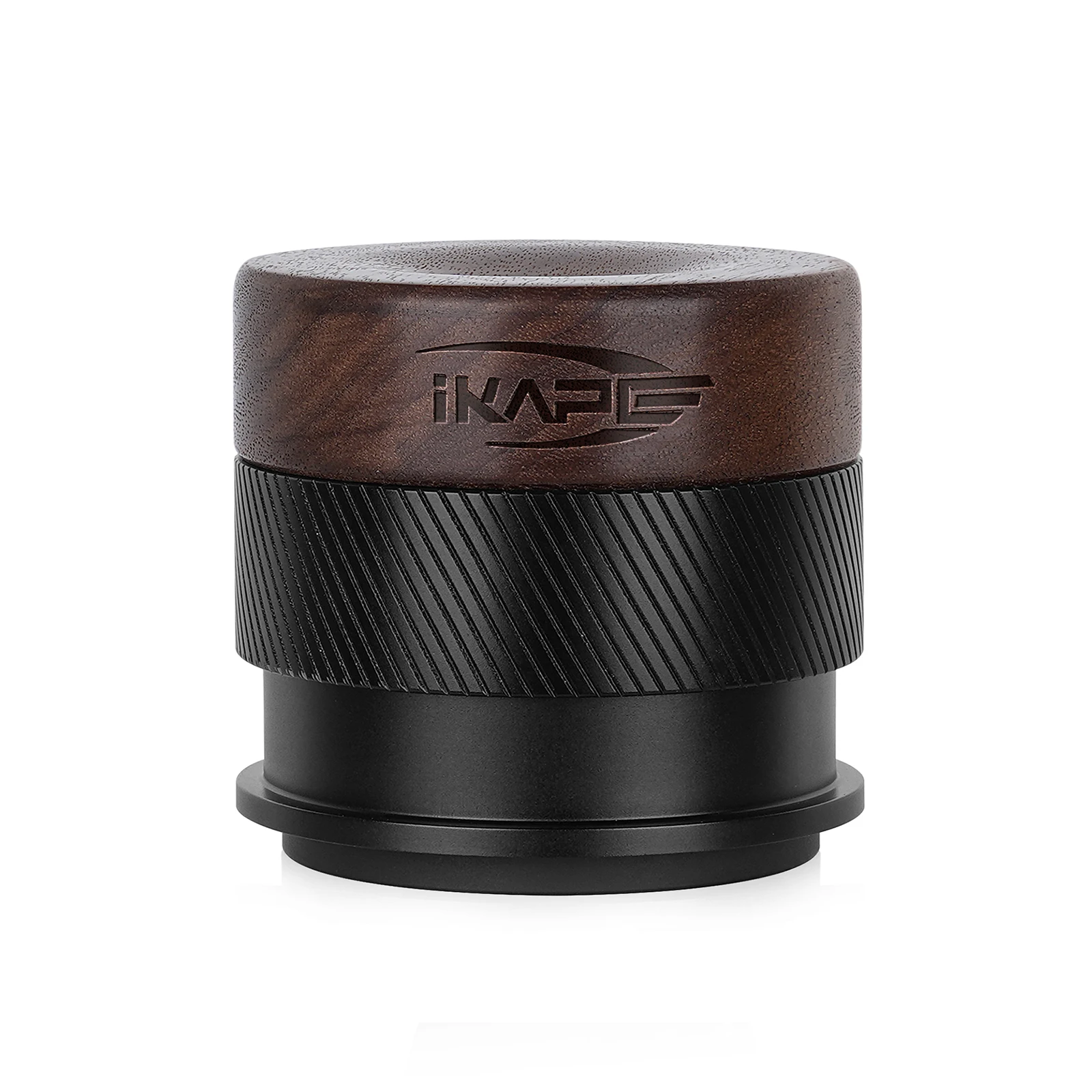

IKAPE Espresso Wooden V4 Calibrated Tamper, Coffee Walnut Tamper with Titanium PVD Coating Base and Spring Loaded Fit 51/54/58mm