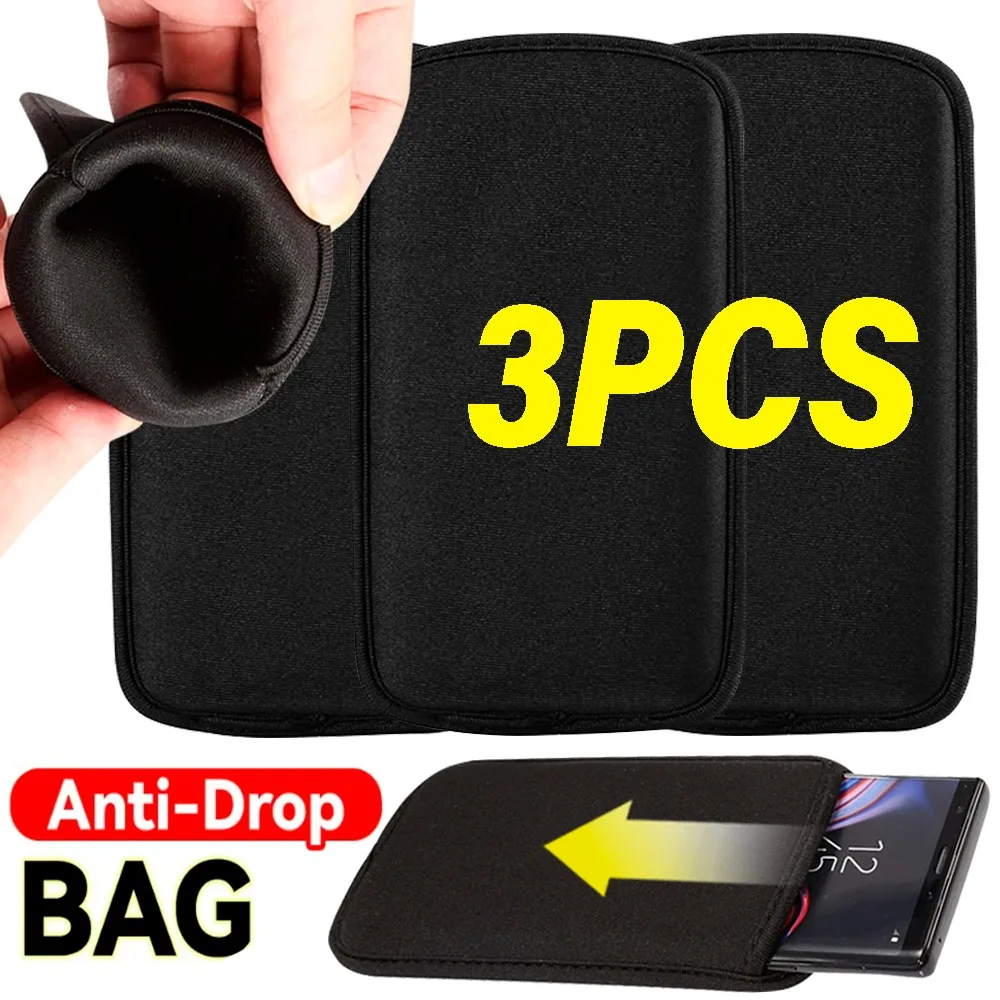3-1PCS Universal Shockproof Pouch Phone Sleeve Case for Huawei for Samsung Z Flip7 Fold7 IPhone 17 Pro Max Mobile Phone Pouchs