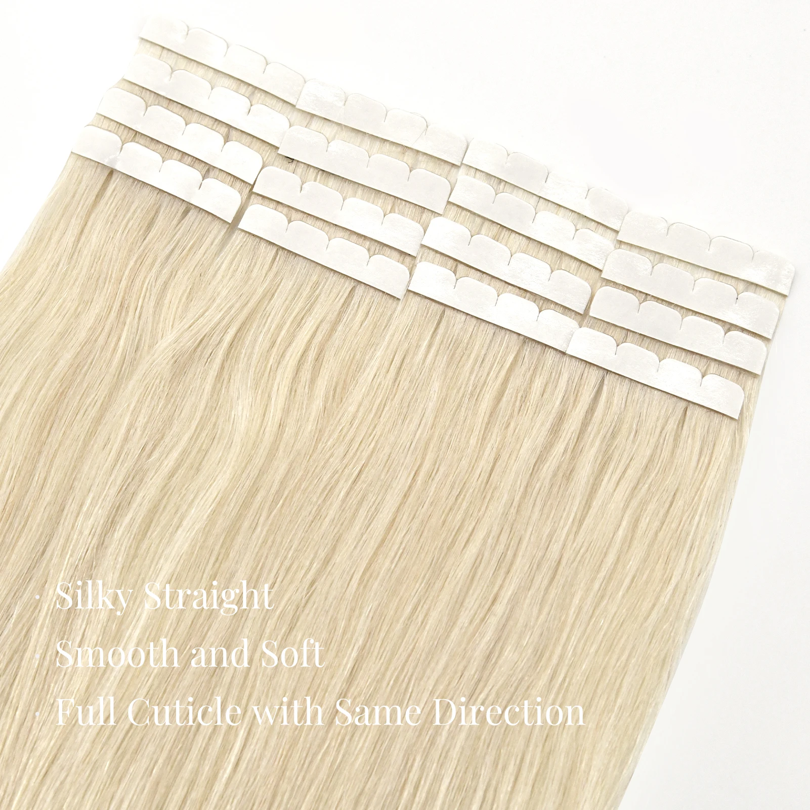 Vlasy 16pcs #Grey4 Mini Tape In 100% Human Hair Extensions Strap Seamless Invisible Straight Strap Human Hair Wigs 12-24 inches