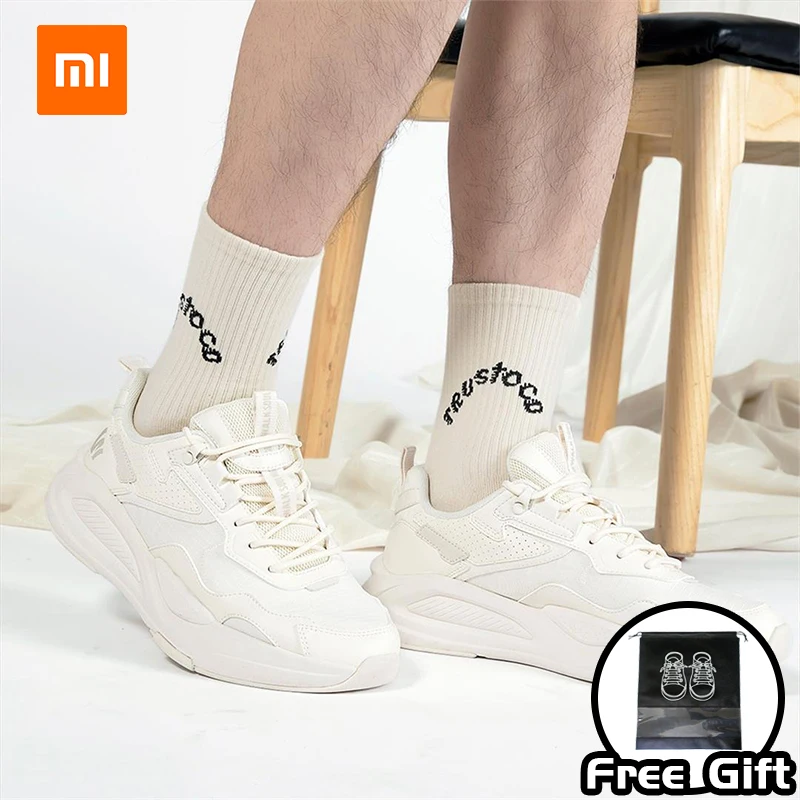 Xiaomi Walk Soul Men's Casual Sports Shoes Soft Soled Sneaker Men's Shoes Lightweight Shock Absorbent Anti Slip Antibacterial