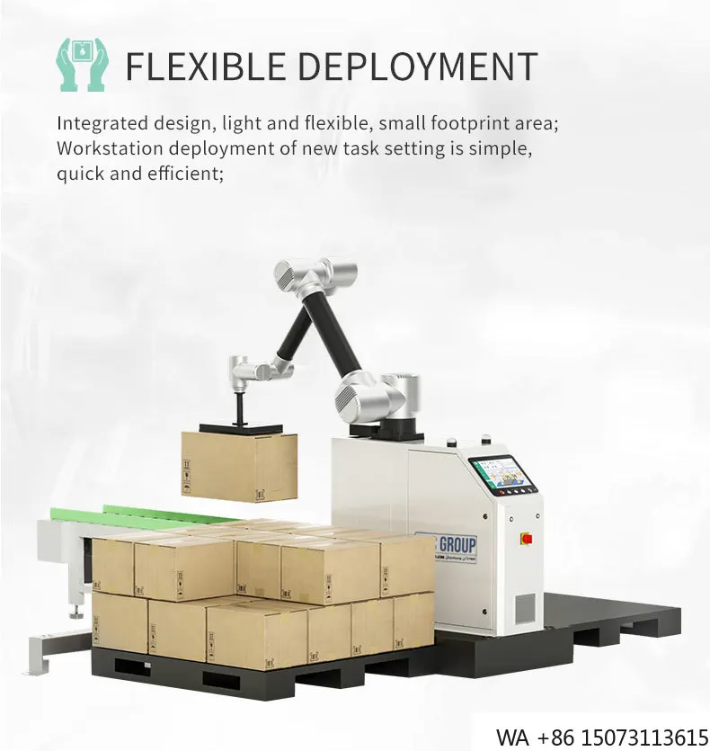 Automatisierte Kartonpalettierleitung – Paletierrobotersystem
