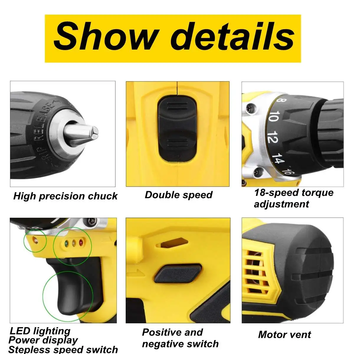 Nuovo cacciavite per trapano elettrico domestico 12V cacciavite a batteria a doppia velocità batteria al litio ricaricabile cacciavite a luce LED
