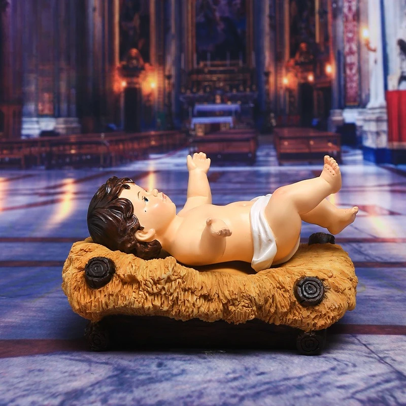 

1 шт., кукла Джоса, украшения для Святого Немовлята, Адвент, ремесло из смолы, фестиваль, украшение для дома, статуя, Рождественский декор, католические религиозные подарки