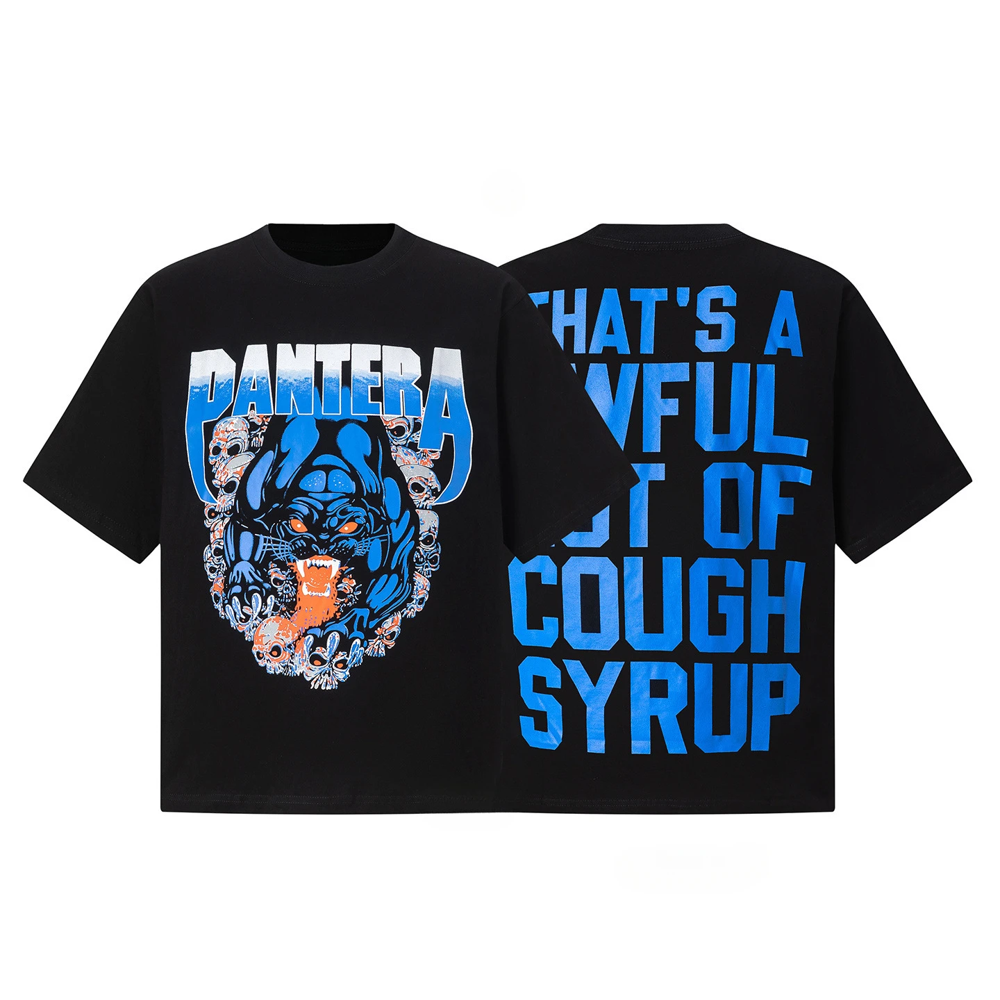 Sugar Syrup Street Graffiti Hip-hop Trend Art Style Summer Casual T-shirt Men's and Women's Luxury Brand Top
