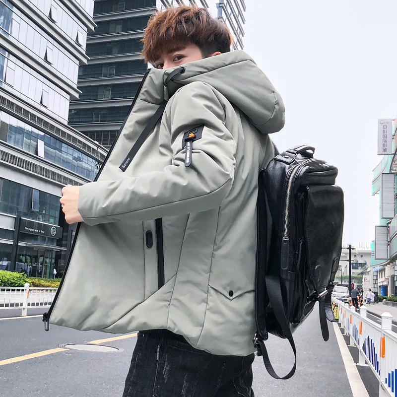 2022 Winter Short Men's Cotton Coat Men's Casual Hooded Cotton Coat Cotton Coat Men's Winter Clothes