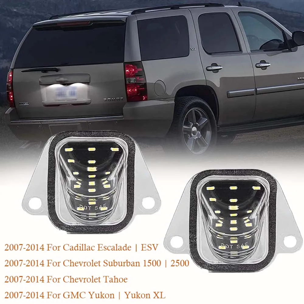 

Rear Bumper Tag Lamp LED License Plate Light for Cadillac Escalade ESV for Chevrolet Tahoe 2007 2008 2009 2010 2011 2012-2014