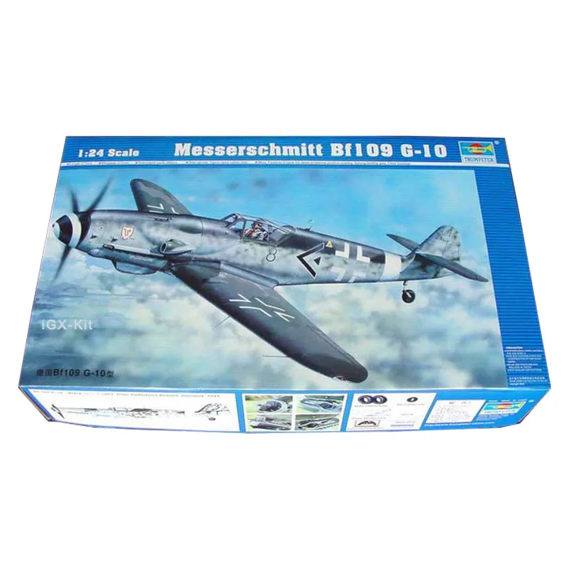 Trumpeter 02409 1:24 German Messerschmitt BF 109 G-10 Fighter Plane Aircraft Military Assembly Plastic Toy Model Building Kit