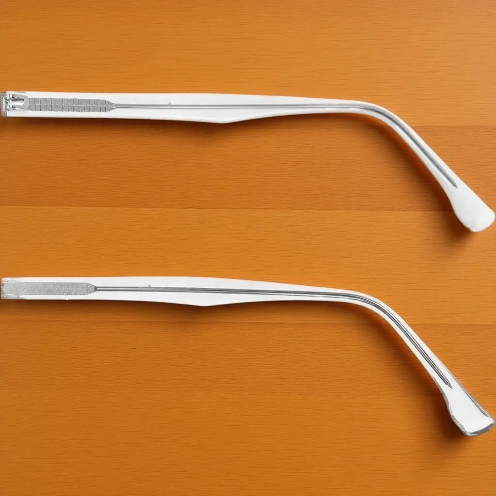Eyeglasses Replacement Temples 1 Pair Sturdy Resin Metal Non Pinch Glasses Arms for Eyewear Repair