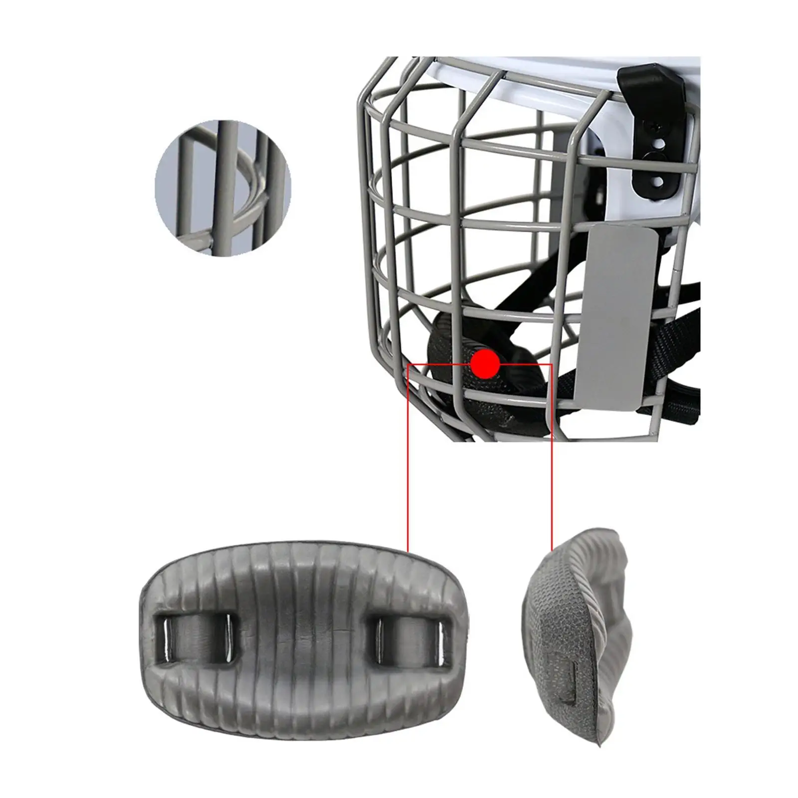 Ice Hockey Helmet PP Shell Lightweight Sports Helmet with Carbon Steel Mask for Men Women Training