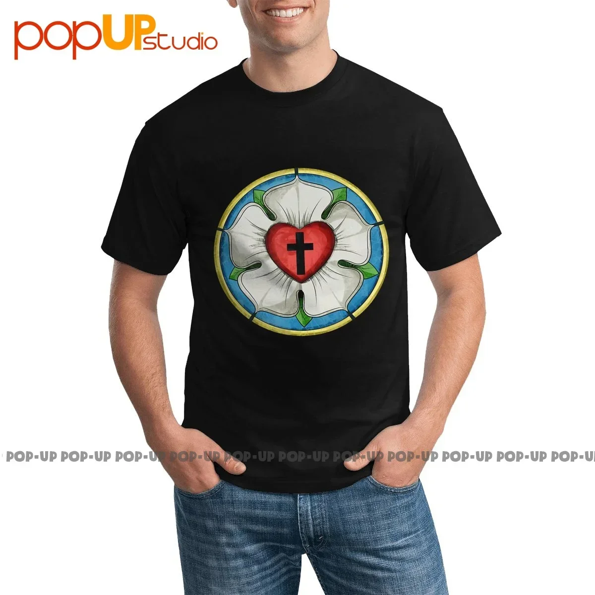 Neues luther rose seal lutheran symbol christliches kreuz t-shirt trend iges klassisches hochwertiges t-shirt