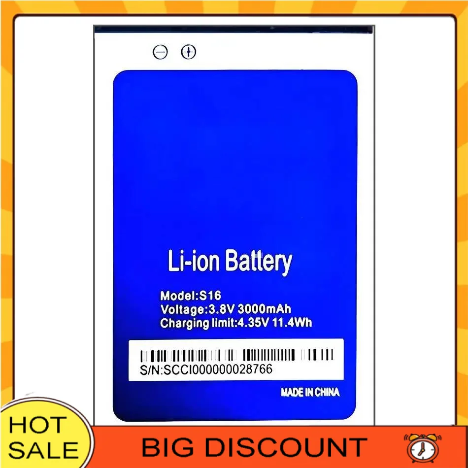 

High Capacity Long-Lasting 3000Mah For Homtom S16 Mobile Phone Battery