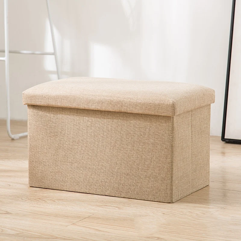 Storage Stool Home Multifunctional Foldable Organiser Large Clothes Storage Storage Stool Storage Ottoman Foldable Rest Stool