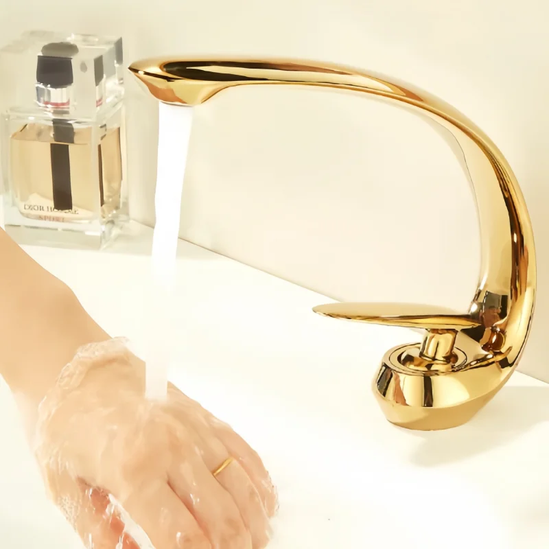 

Золотой смеситель для ванной комнаты, белое золото, смеситель для раковины, смеситель для горячей и холодной воды, латунный смеситель для туалета, матовое золото, кран для раковины