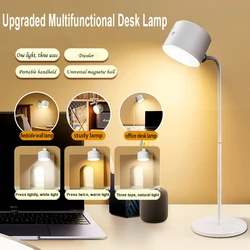 LED Table Lamp Multifunctional Type-c Rechargeable 3 in 1 Study Office Portable Bedside Night Light Remote Bedrooms Desk Lamps