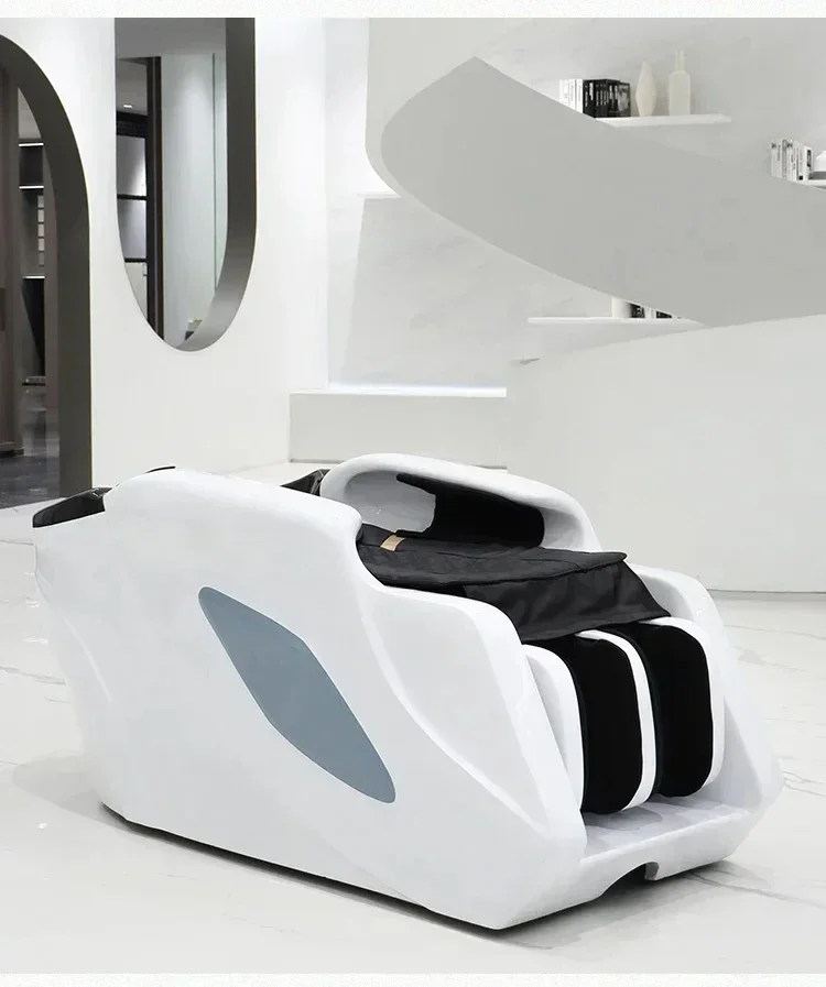 Electric Massage Shampoo Bed Barber Shop Head Therapy Facial Bed Automatic Flushing Bed