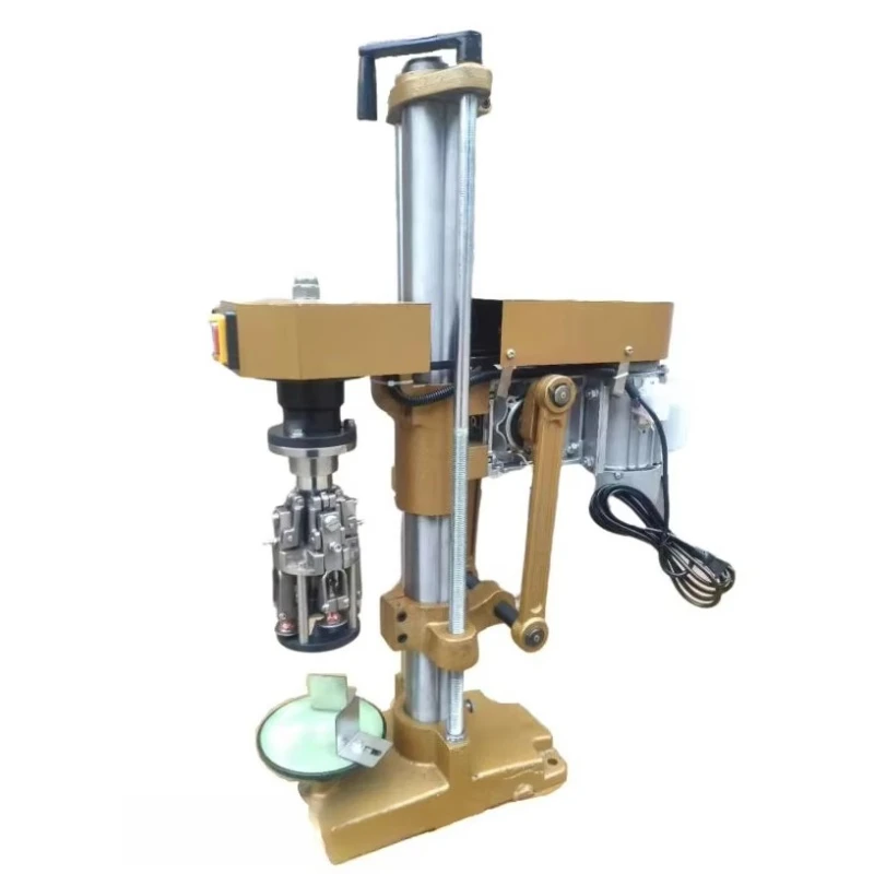 

Automatic aluminum cap sealing cap manual bottle cap machine