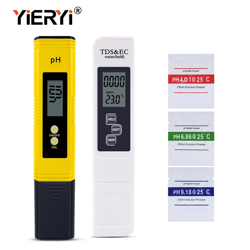 Yieryi cyfrowy ph-metr 3 in1 TDS EC TEMP Tester jakości wody ATC akwarium analizator przewodności instrumenty 0-9999Us/Cm/Ppm