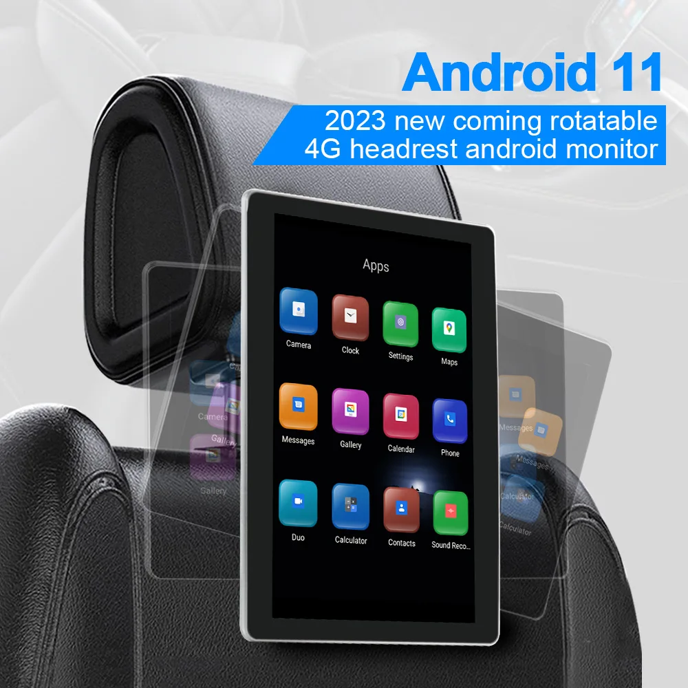 

15.6 Inch Android 11.0 3+32G Headrest Display 4G Network Swivel Tablet 1080P Camera WIFI Multimedia Car Screen Monitor