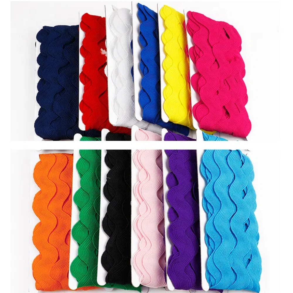 Rubans en Zig Zag Ric Rac, 25mm de largeur, choix de couleurs, belles fils de cordon en dentelle ondulée pour la fabrication artisanale de robe, 10 mètres/lot