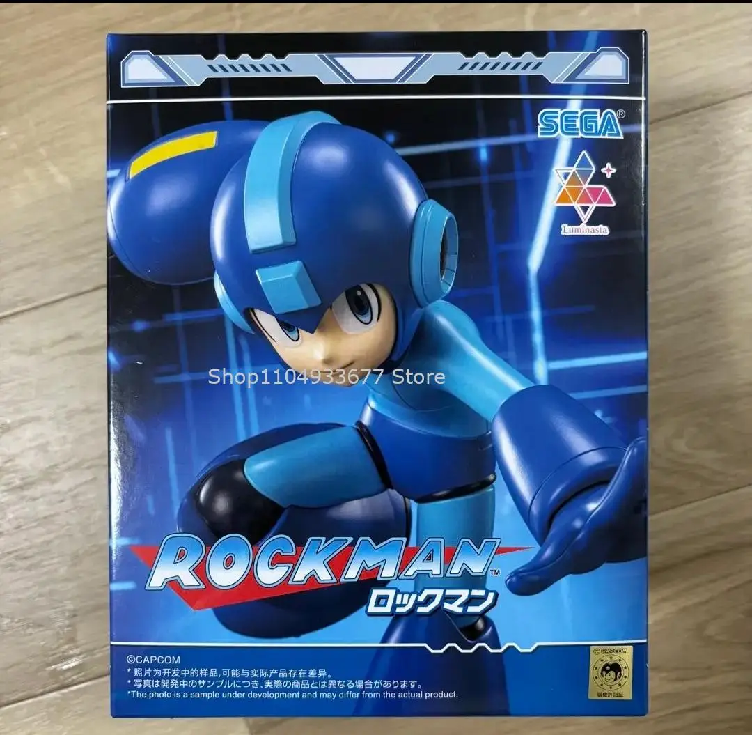 Anime rockman luminasta cerca de 19cm em estoque original genuíno figura modelo coletor estatueta brinquedos desktop ornamento presente boneca