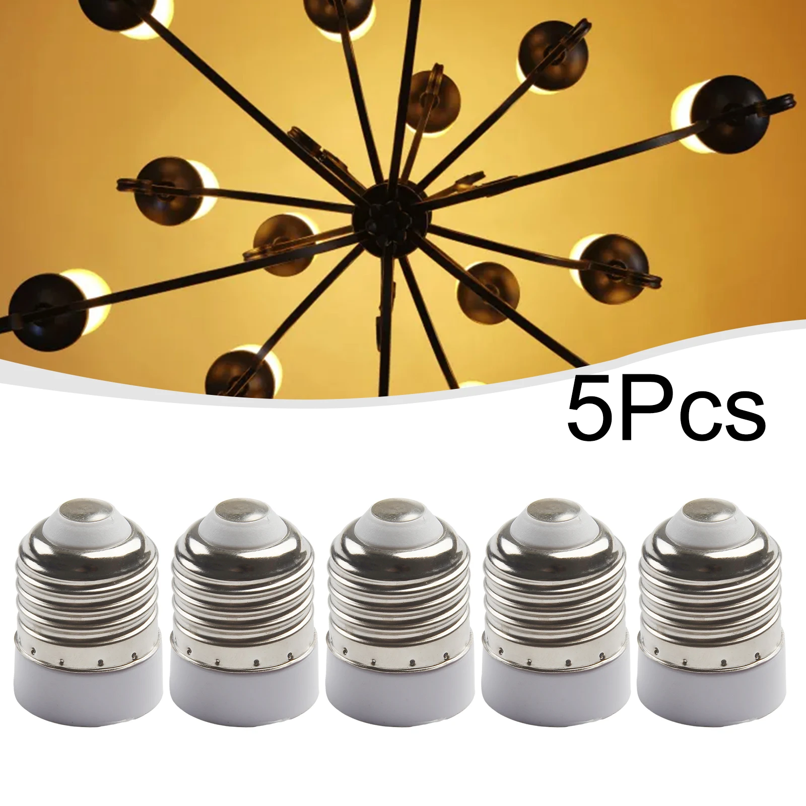 

Lamp Holder Light Bulb Socket 5PCS Bulb Base Adapter Candelabra Chandelier Convert Sockets E27 To E17 Brand New