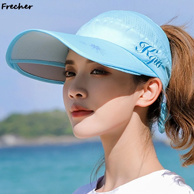 2023 UV Protection Beach Caps Summer Fashion Baseball Cap Women Comfortable Snapback Wide Brim Sun Hats Bowknot Gorras Casquette