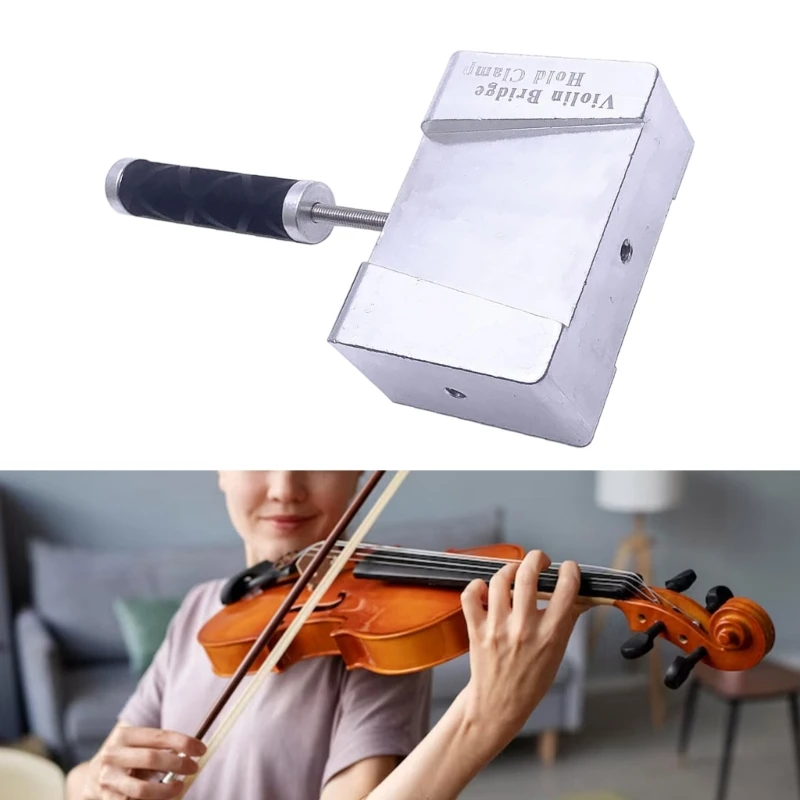 Ergonomic Violin Bridge Clamp Portable Violin Viola Bridge Clamp Tool Violin Making Tool Straight Handle Enduring