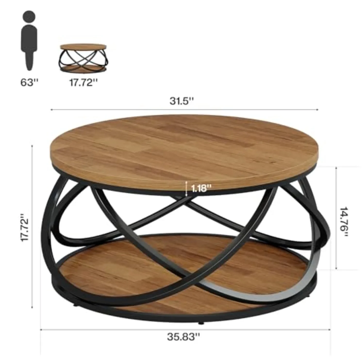 Metal Minimalist Spacious Contemporary Coffee Table Premium Versatile Strong Nesting Coffee Table Couchtisch Modern Furniture