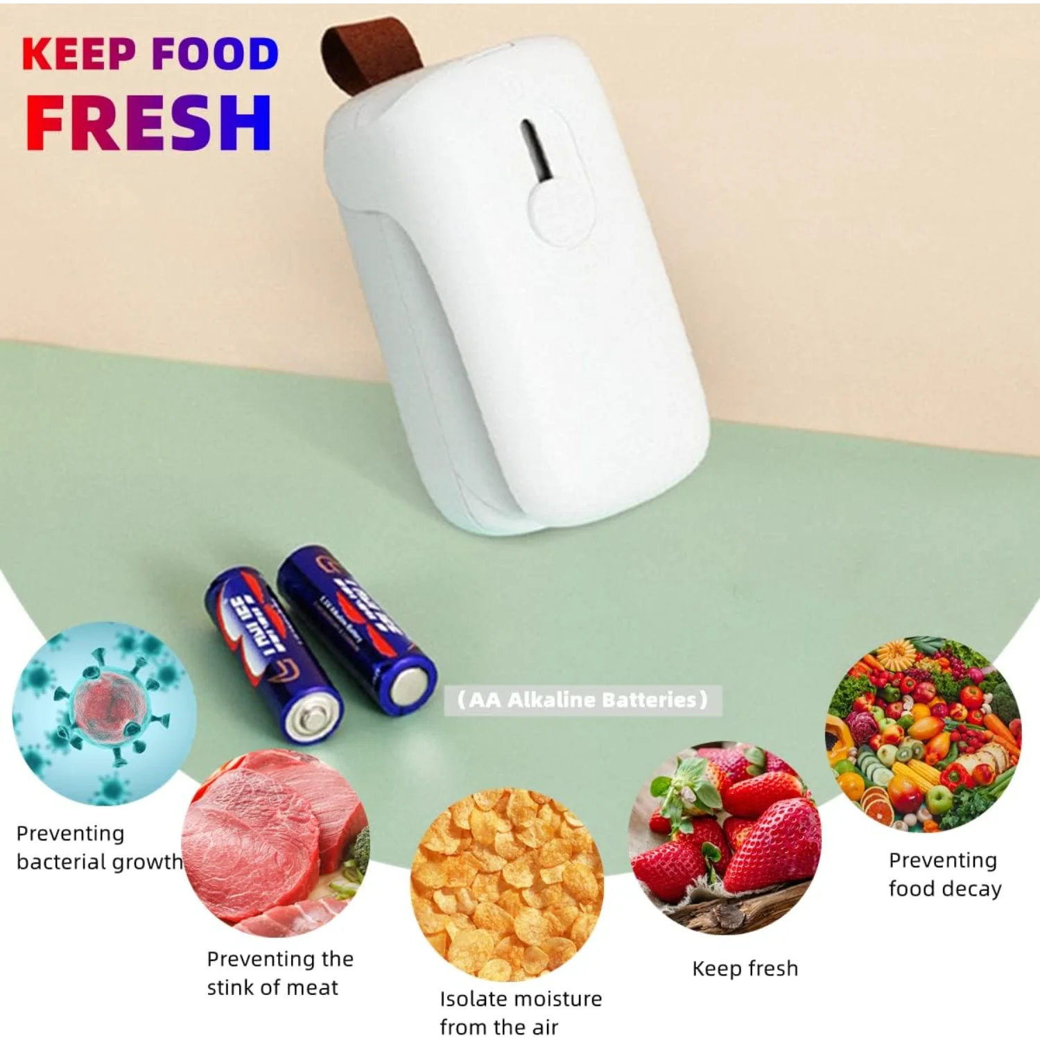 Mini Bag Sealer |   Bag Heat Vacuum Sealer | 2 IN 1 Heat Sealer and  | Food Protector | Portable Chip Bag sealer Machine for Sna