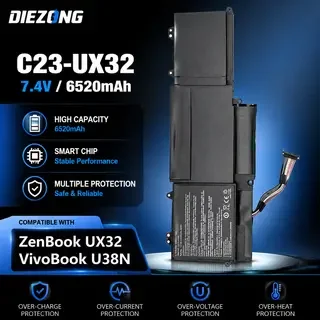 For ASUS ZenBook Battery C23-UX32 Laptop Battery for ASUS VivoBook U38N U38N-C4004 HUX32 UX32V UX32A UX32VD 6520mAh  IN STOCK