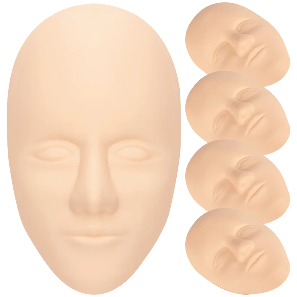 

5pcs Silicone Fake For Tattoos Practice Blank Skin Sheet Artificial Practice Skin For Eyebrow Eyeliner Tattooing Training