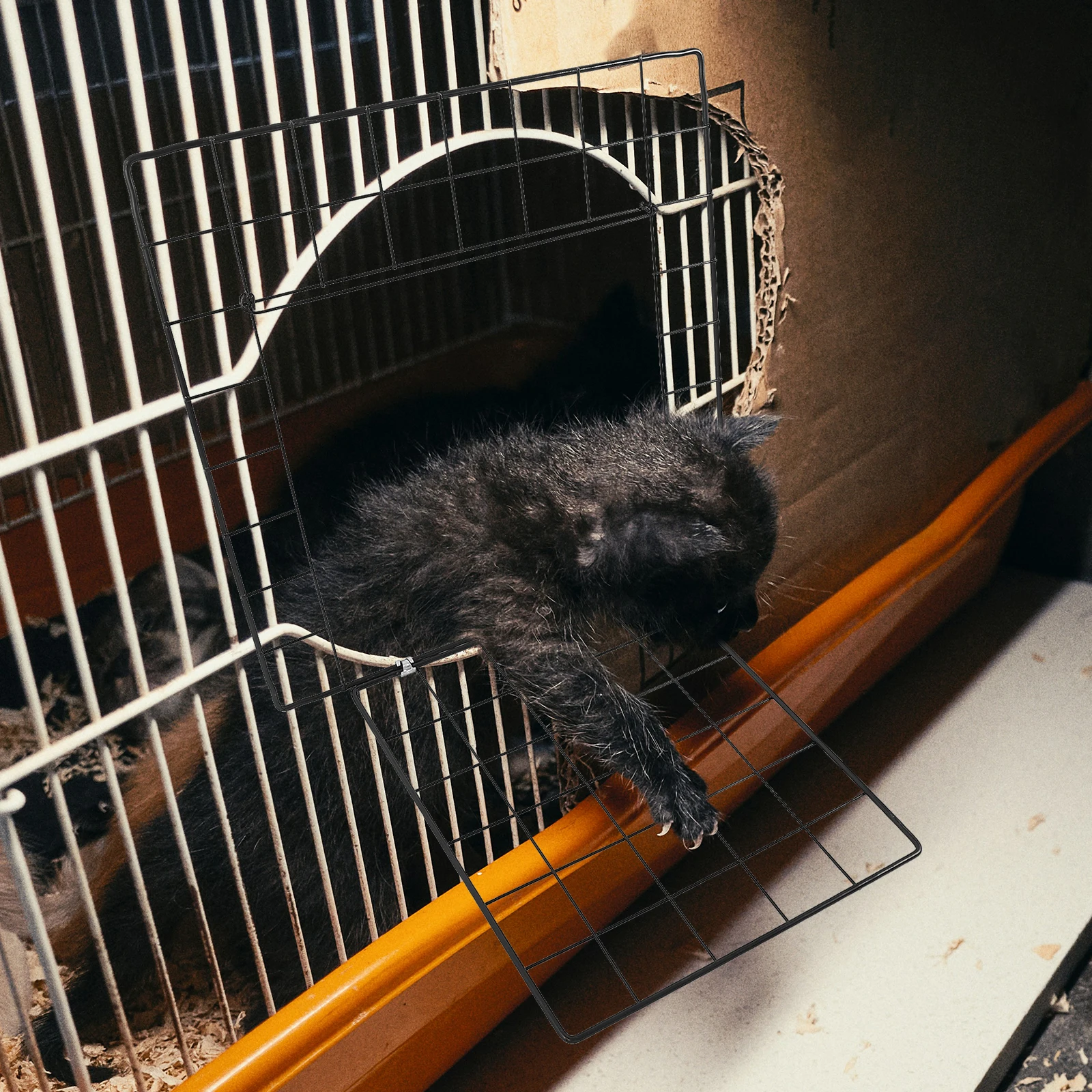 

Cat Cage Accessories 35x35 Black Wire Assemble Pet Fence Gate Dog Crate Villa Practical Wear Resistance Cat Wire