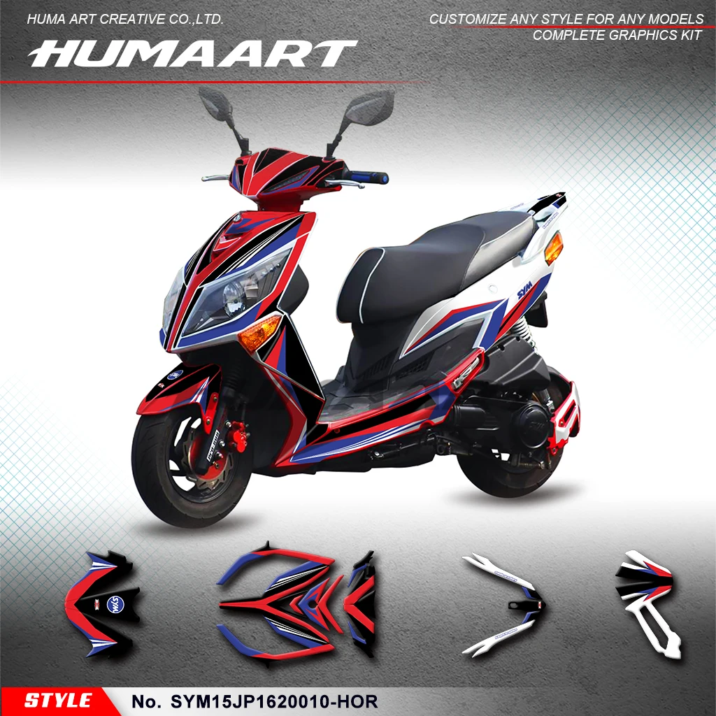

HUMAART Motorcycle Decals Vinyl Sticker for SYM JET POWER JP 150 JP150 2016 2017 2018 2019 2020, Rebuild Kit, SYM15JP1620010-HOR